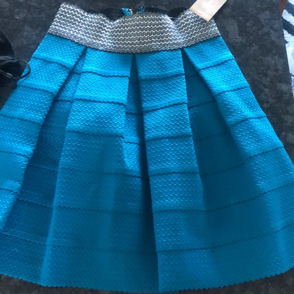 Beautiful teal blue holiday skirt